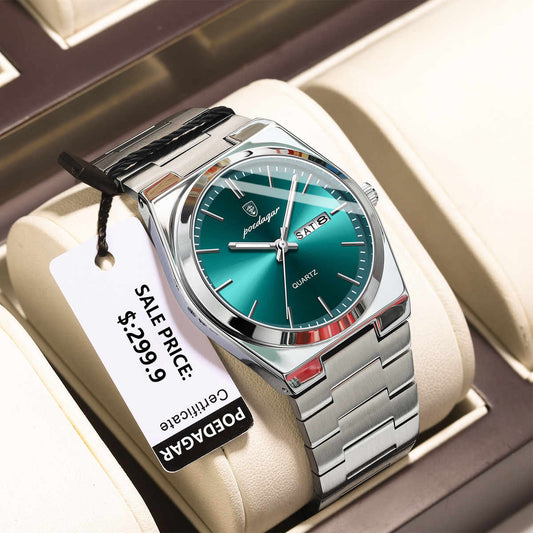 POEDAGAR 930 Hot Sell China Man Quartz Watch Excel Stainless Steel Band Waterproof Date Display Popular New Casual Wrist Watch
