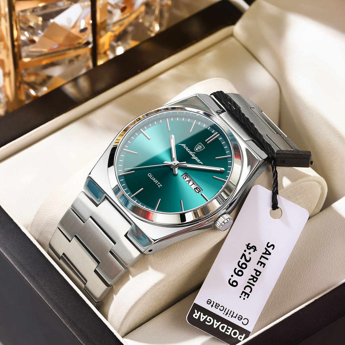 POEDAGAR 930 Hot Sell China Man Quartz Watch Excel Stainless Steel Band Waterproof Date Display Popular New Casual Wrist Watch
