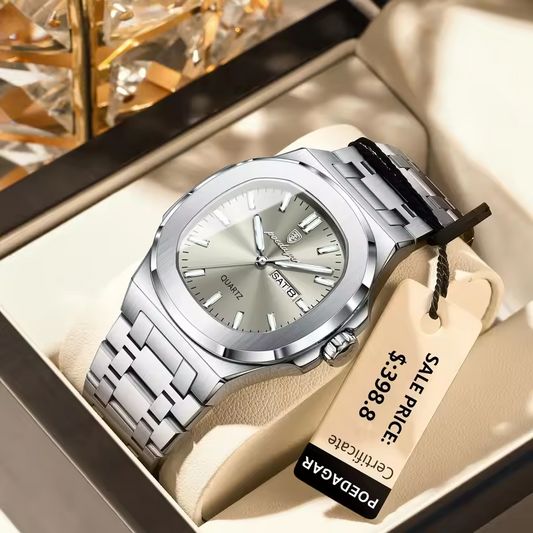 POEDAGAR Luxury Military Man Watch Square Waterproof Luminous Date Week